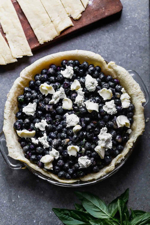 Blueberry Pie with Fresh Chèvre