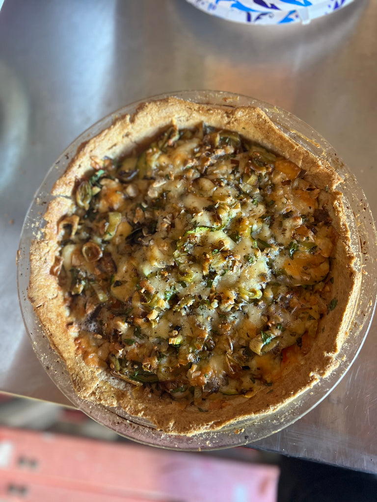 Veggie & Cheese Pie with Unsalted Cultured Butter