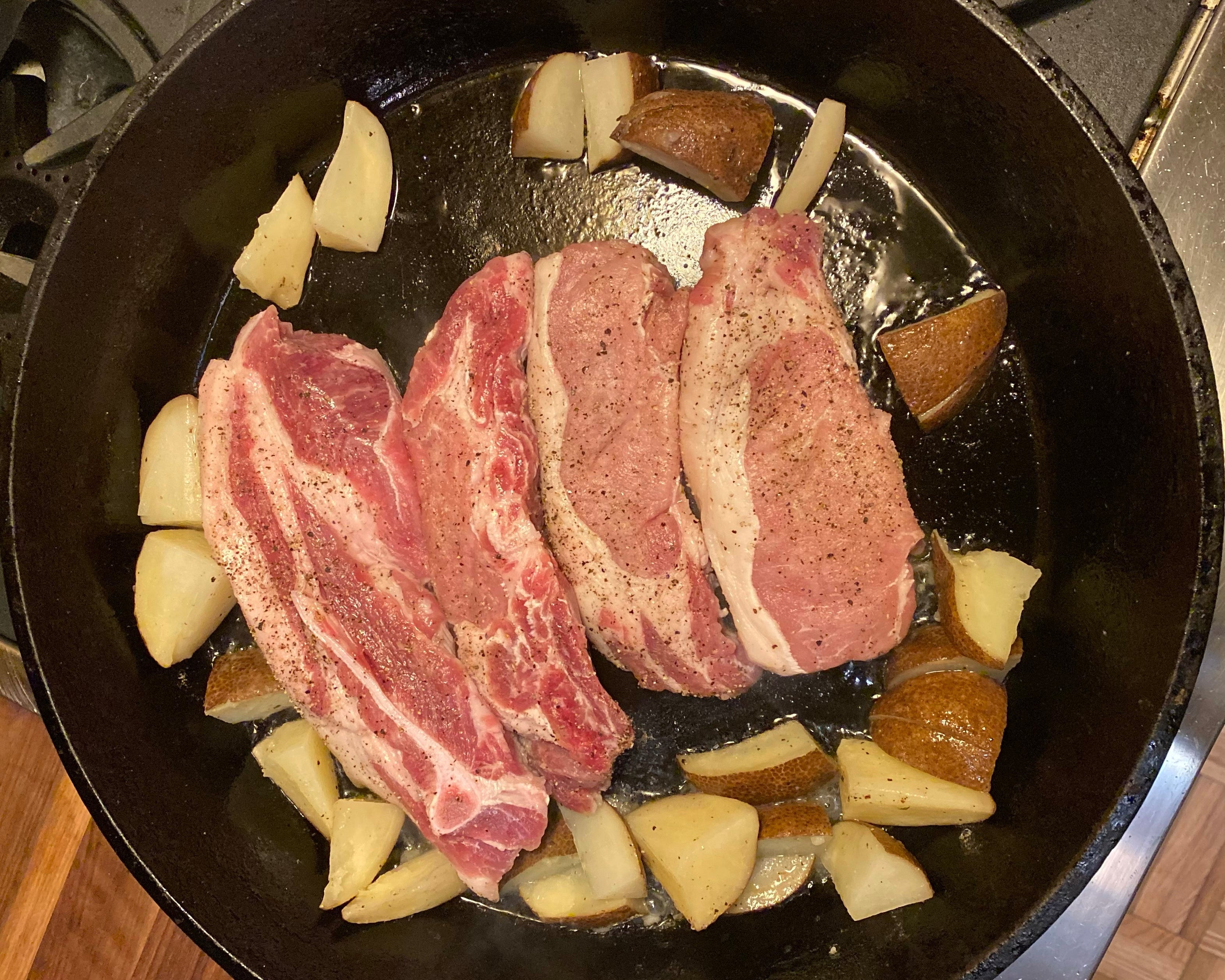 Michelle's Favorite Childhood Meal: Chops & Potatoes